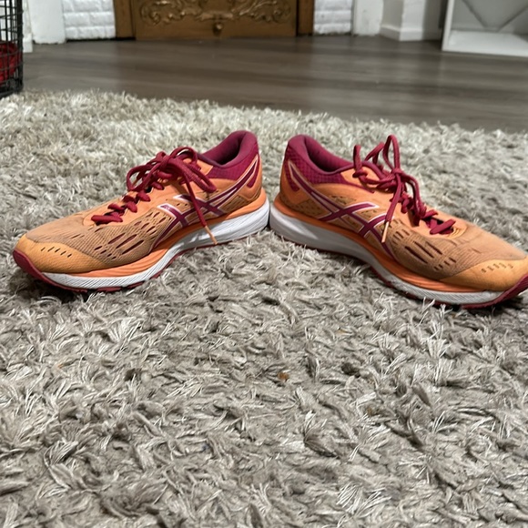 Asics Gel Cumulus 20 Pink Orange Womans Size 9.5 - Picture 3 of 7